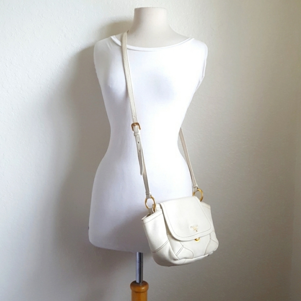 Prada Cream Crossbody Bag